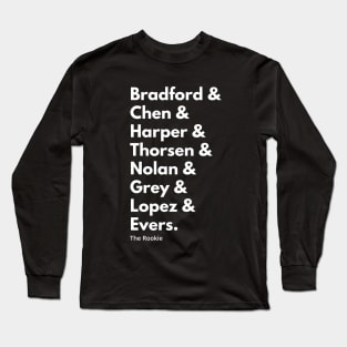 The Rookie Season 4 Squad Goals (White Text) Long Sleeve T-Shirt